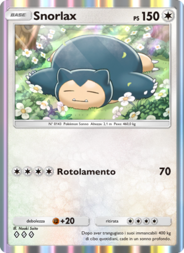 Snorlax 211/286 — Genetic Apex (Italian Pokémon TCG card)