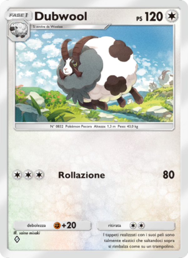 Dubwool 215/286 — Genetic Apex (Italian Pokémon TCG card)