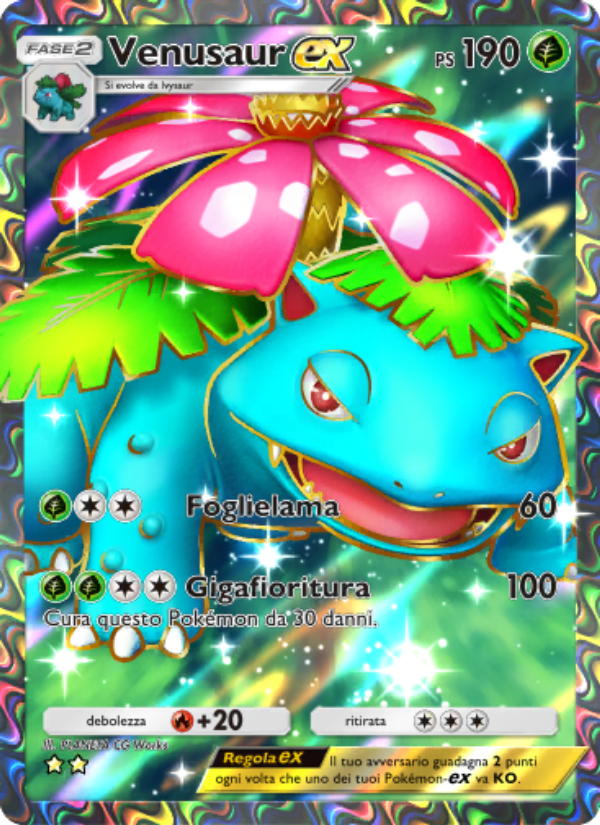Venusaur-ex 251/286 — Genetic Apex (Italian Pokémon TCG card)