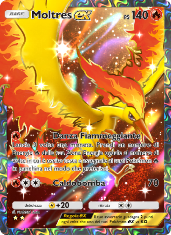 Moltres-ex 255/286 — Genetic Apex (Italian Pokémon TCG card)