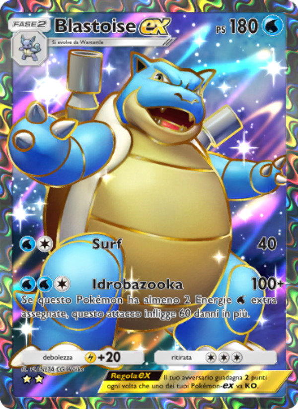 Blastoise-ex 256/286 — Genetic Apex (Italian Pokémon TCG card)