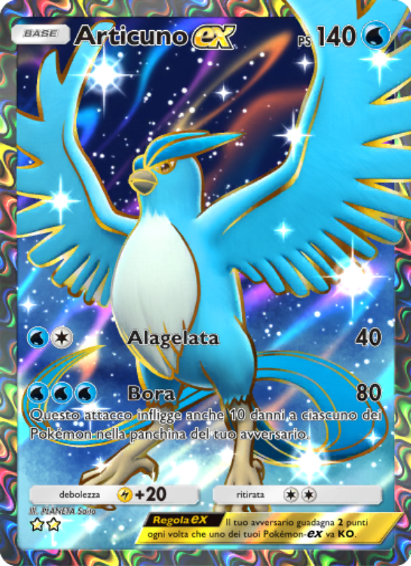 Articuno-ex 258/286 — Genetic Apex (Italian Pokémon TCG card)