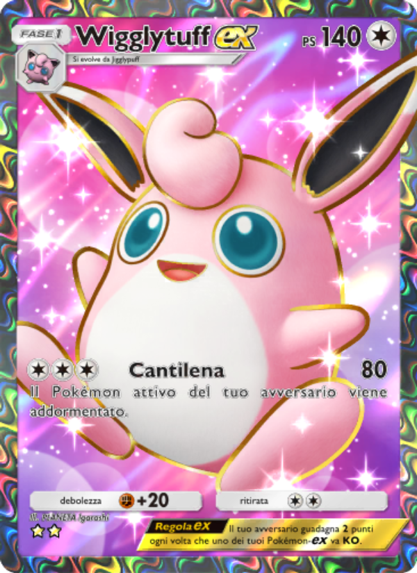 Wigglytuff-ex 265/286 — Genetic Apex (Italian Pokémon TCG card)