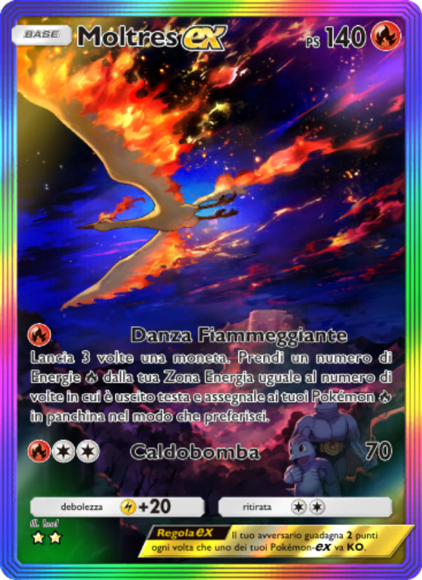 Moltres-ex 274/286 — Genetic Apex (Italian Pokémon TCG card)