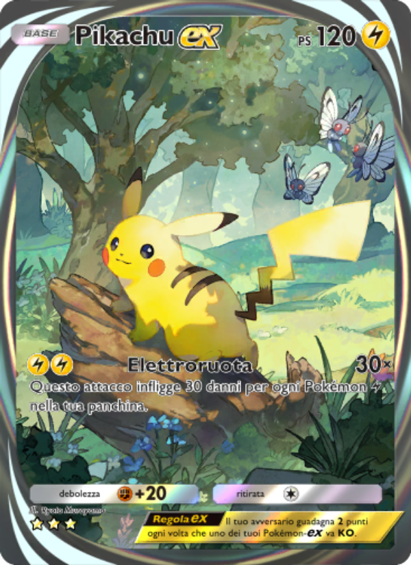 Pikachu-ex 281/286 — Genetic Apex (Italian Pokémon TCG card)