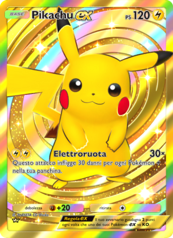 Pikachu-ex 285/286 — Genetic Apex (Italian Pokémon TCG card)