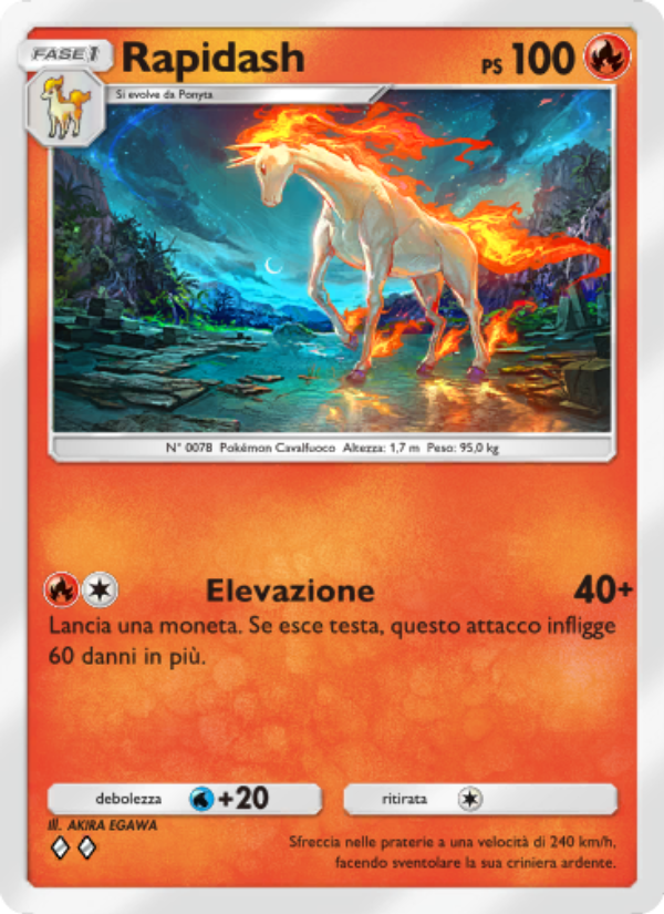 Rapidash 011/86 — Mythical Island (Italian Pokémon TCG card)