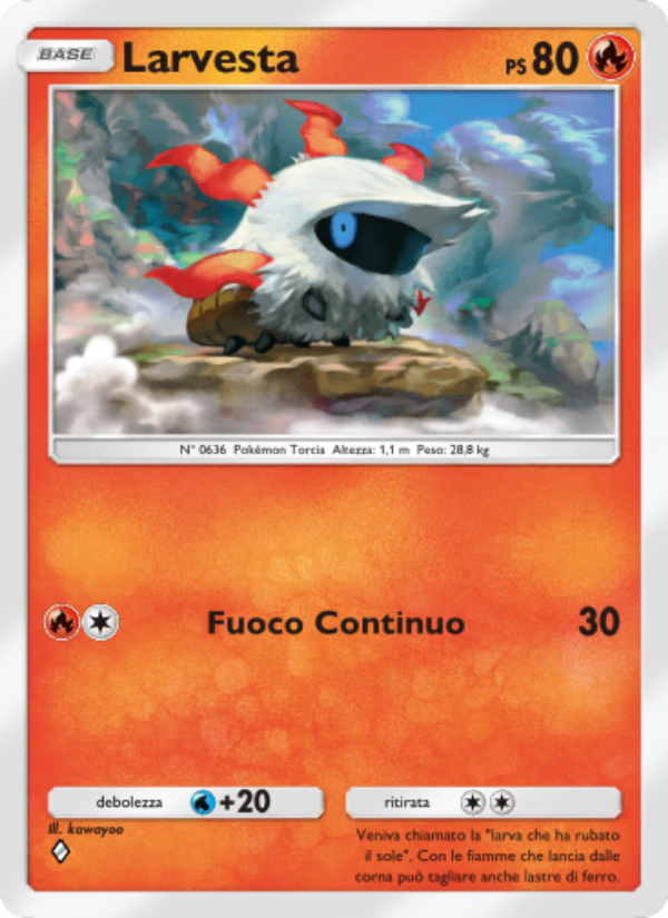 Larvesta 013/86 — Mythical Island (Italian Pokémon TCG card)
