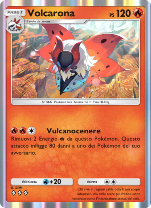 Volcarona 014/86 — Mythical Island (Italian Pokémon TCG card)