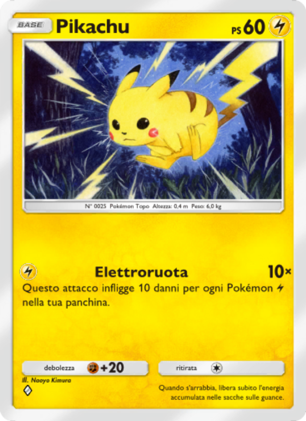 Pikachu 025/86 — Mythical Island (Italian Pokémon TCG card)