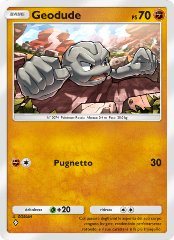 Geodude 043/86 — Mythical Island (Italian Pokémon TCG card)