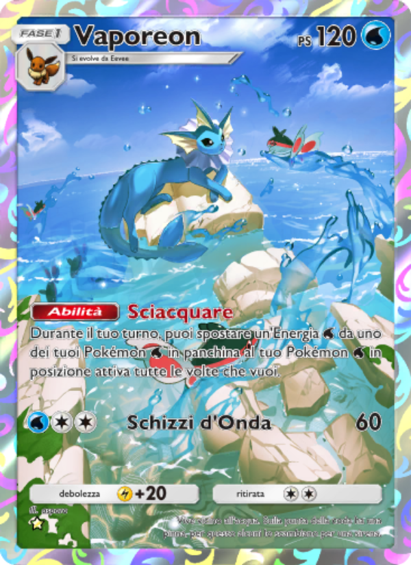 Vaporeon 072/86 — Mythical Island (Italian Pokémon TCG card)