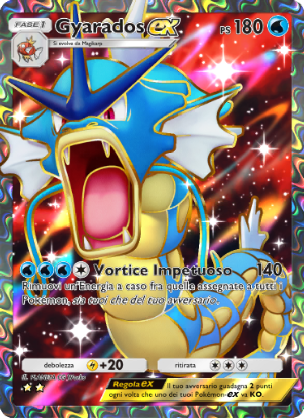 Gyarados-ex 076/86 — Mythical Island (Italian Pokémon TCG card)