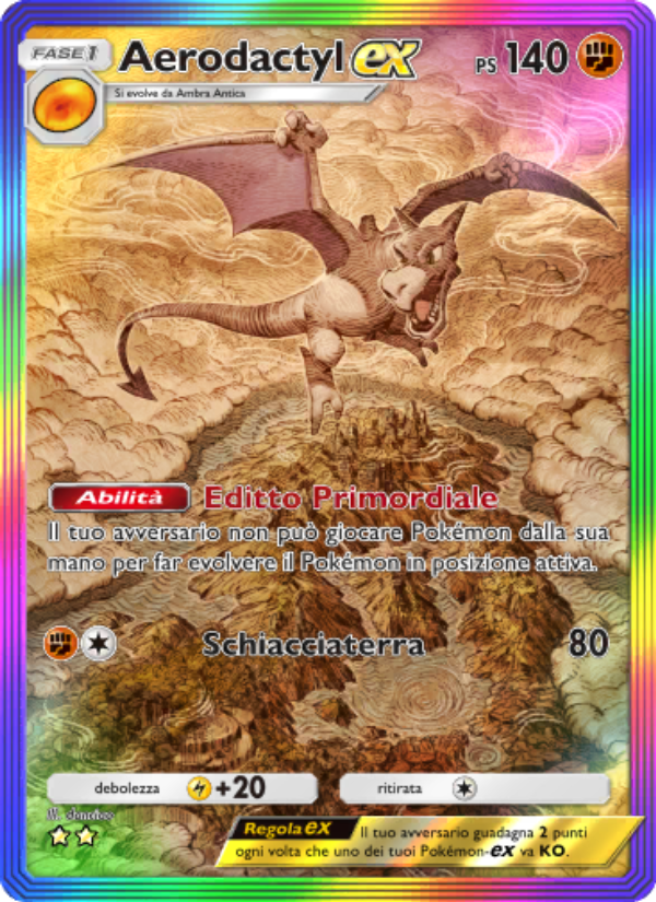 Aerodactyl-ex 084/86 — Mythical Island (Italian Pokémon TCG card)