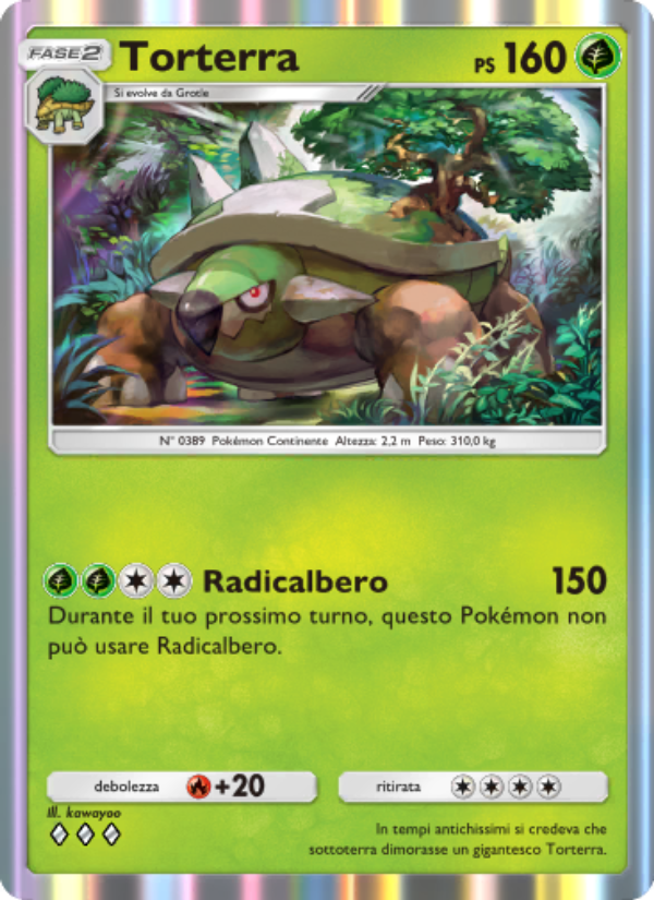 Torterra 012/207 — Space-Time Smackdown (Italian Pokémon TCG card)