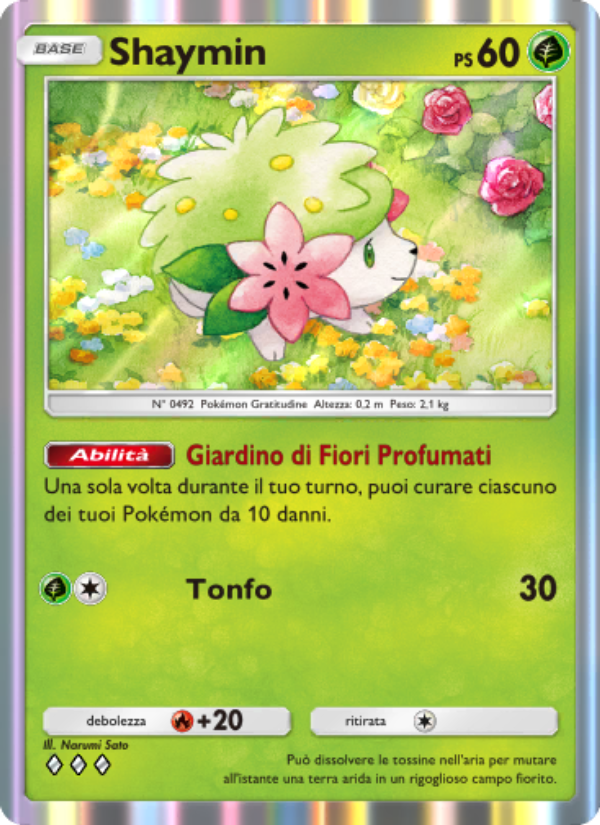 Shaymin 022/207 — Space-Time Smackdown (Italian Pokémon TCG card)