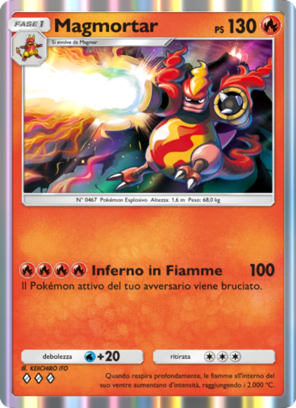 Magmortar 024/207 — Space-Time Smackdown (Italian Pokémon TCG card)