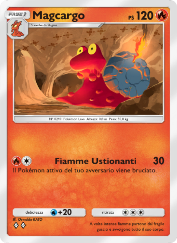 Magcargo 026/207 — Space-Time Smackdown (Italian Pokémon TCG card)