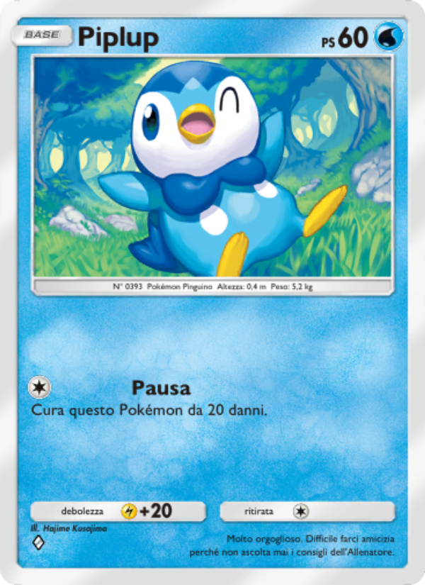 Piplup 035/207 — Space-Time Smackdown (Italian Pokémon TCG card)