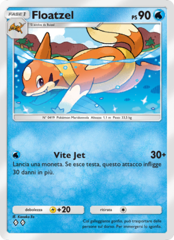Floatzel 039/207 — Space-Time Smackdown (Italian Pokémon TCG card)