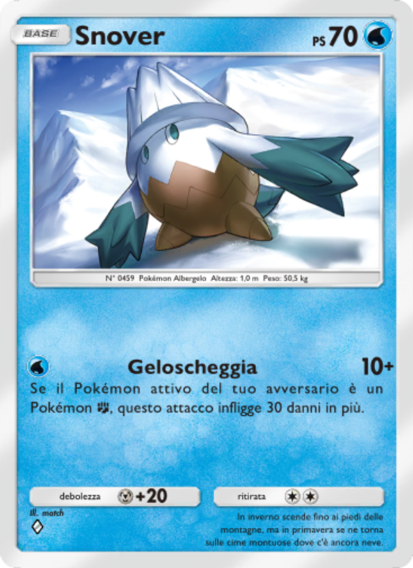 Snover 044/207 — Space-Time Smackdown (Italian Pokémon TCG card)