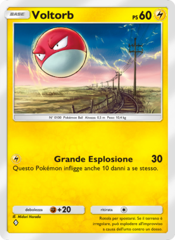 Voltorb 054/207 — Space-Time Smackdown (Italian Pokémon TCG card)