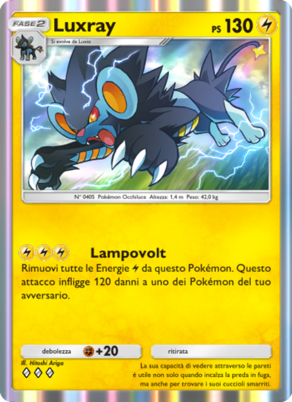 Luxray 060/207 — Space-Time Smackdown (Italian Pokémon TCG card)