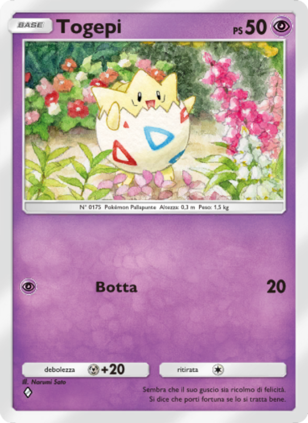 Togepi 063/207 — Space-Time Smackdown (Italian Pokémon TCG card)