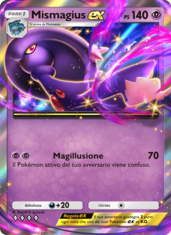 Mismagius-ex 067/207 — Space-Time Smackdown (Italian Pokémon TCG card)