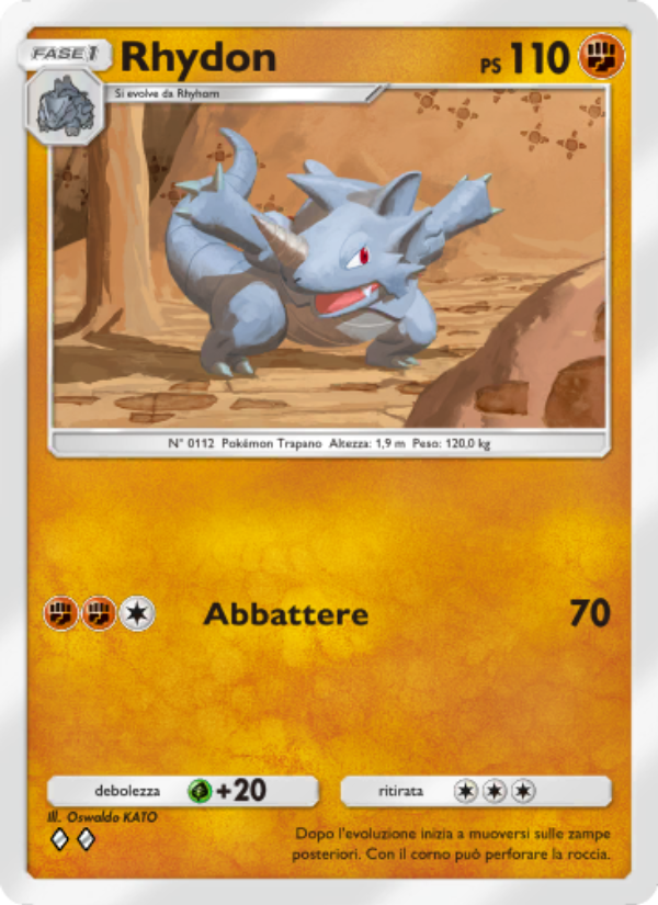 Rhydon 081/207 — Space-Time Smackdown (Italian Pokémon TCG card)