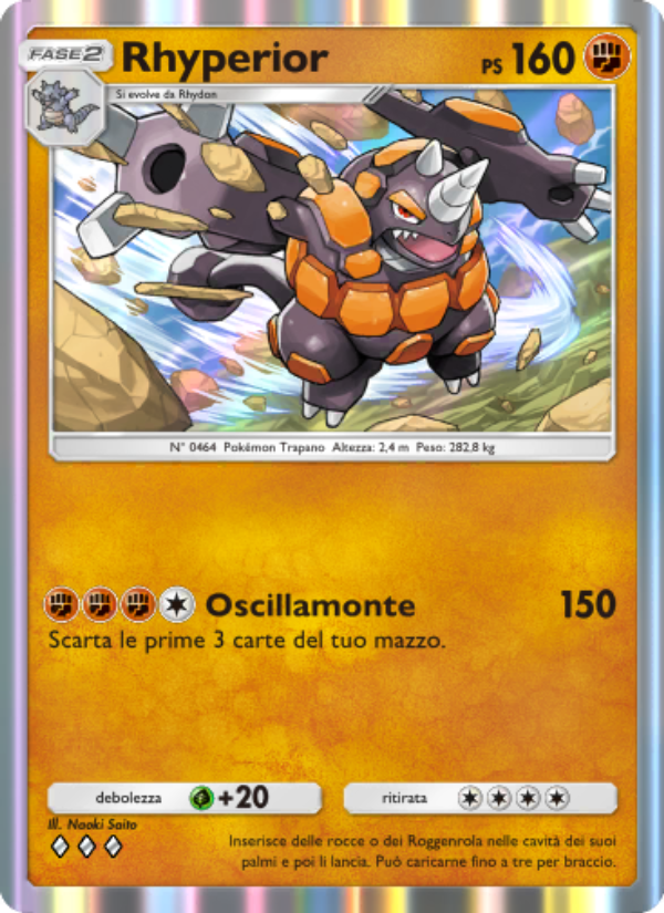 Rhyperior 082/207 — Space-Time Smackdown (Italian Pokémon TCG card)