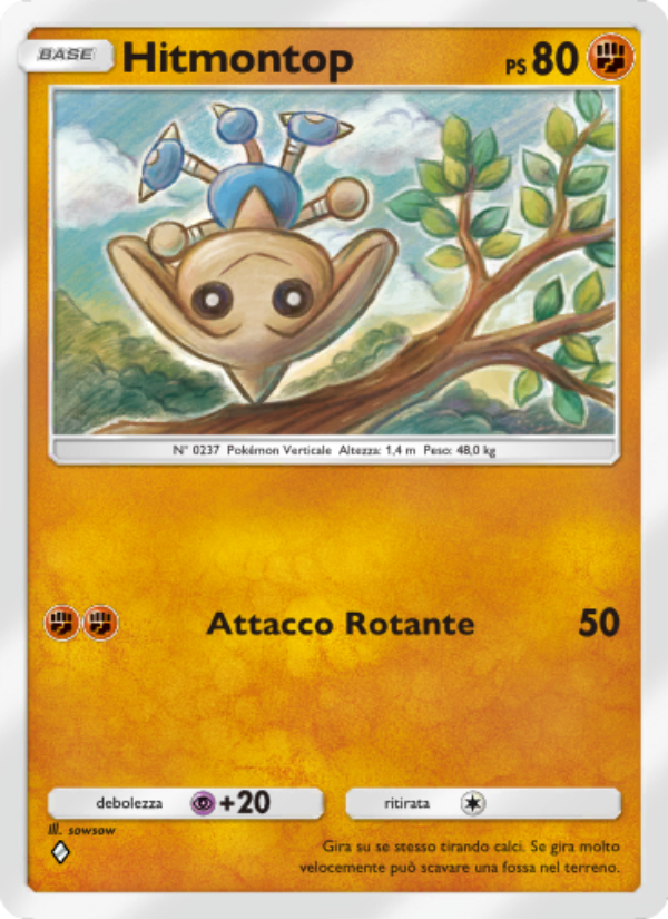 Hitmontop 085/207 — Space-Time Smackdown (Italian Pokémon TCG card)