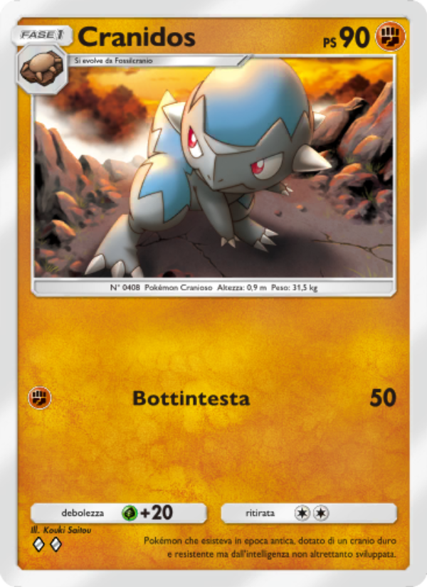 Cranidos 088/207 — Space-Time Smackdown (Italian Pokémon TCG card)