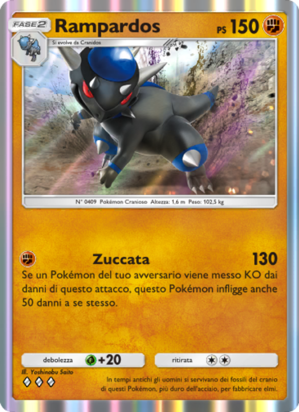 Rampardos 089/207 — Space-Time Smackdown (Italian Pokémon TCG card)