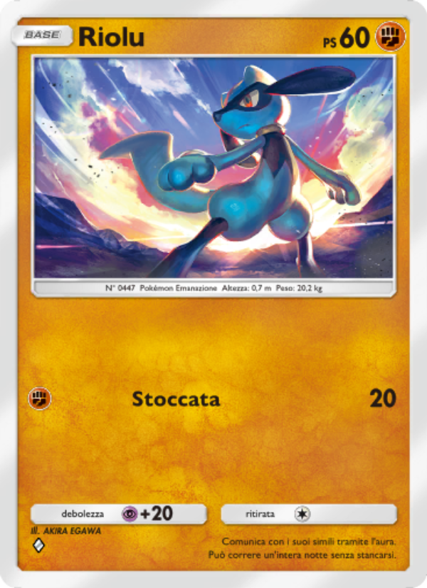 Riolu 091/207 — Space-Time Smackdown (Italian Pokémon TCG card)