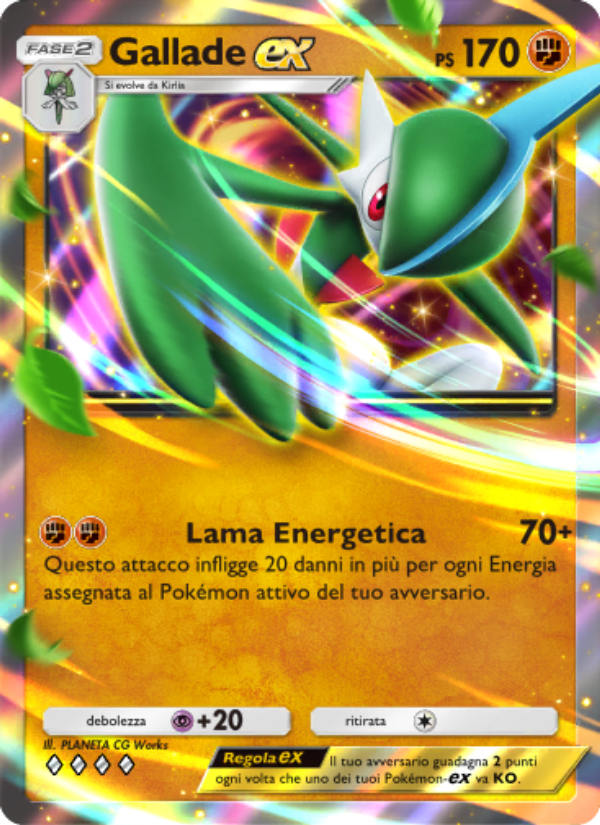Gallade-ex 095/207 — Space-Time Smackdown (Italian Pokémon TCG card)