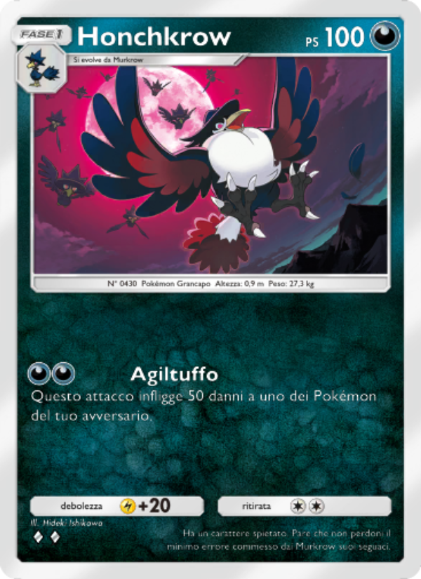 Honchkrow 097/207 — Space-Time Smackdown (Italian Pokémon TCG card)