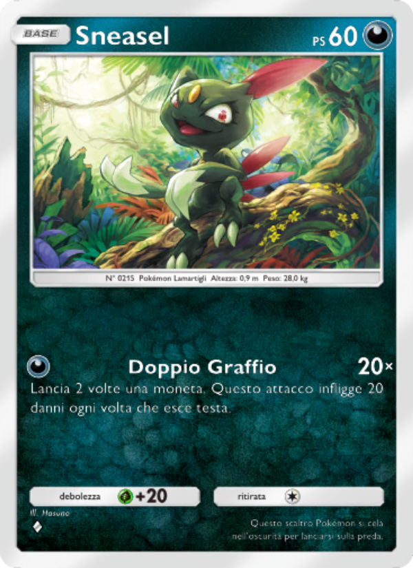 Sneasel 098/207 — Space-Time Smackdown (Italian Pokémon TCG card)