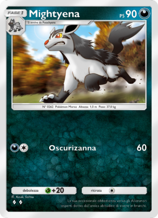 Mightyena 101/207 — Space-Time Smackdown (Italian Pokémon TCG card)