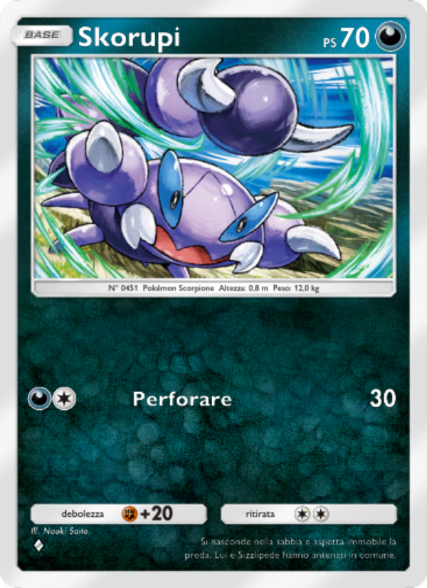 Skorupi 105/207 — Space-Time Smackdown (Italian Pokémon TCG card)
