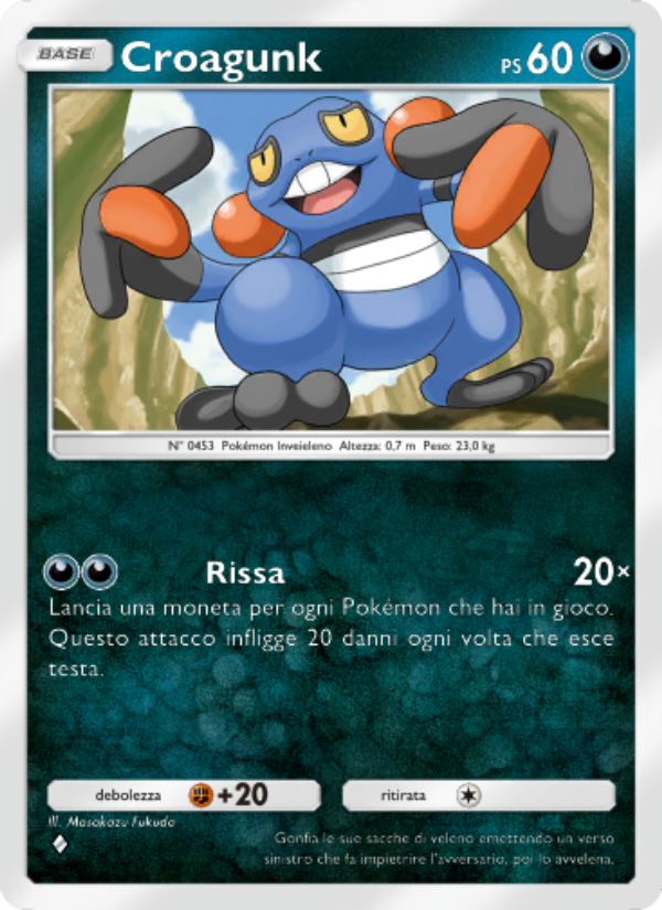 Croagunk 107/207 — Space-Time Smackdown (Italian Pokémon TCG card)