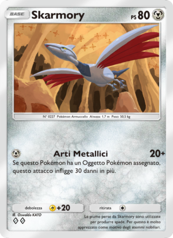 Skarmory 111/207 — Space-Time Smackdown (Italian Pokémon TCG card)