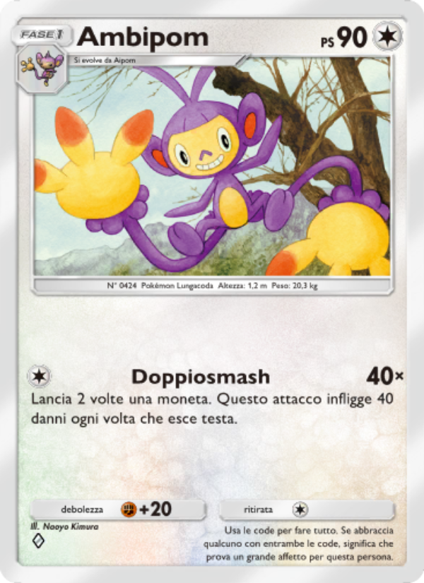 Ambipom 131/207 — Space-Time Smackdown (Italian Pokémon TCG card)