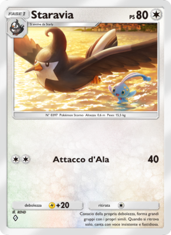 Staravia 133/207 — Space-Time Smackdown (Italian Pokémon TCG card)