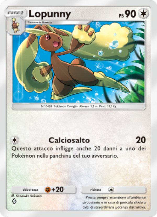 Lopunny 138/207 — Space-Time Smackdown (Italian Pokémon TCG card)