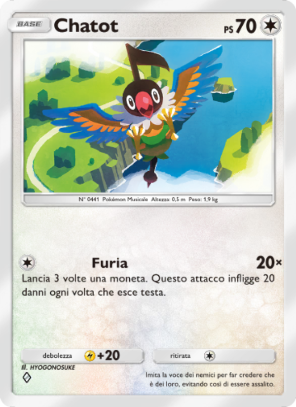 Chatot 141/207 — Space-Time Smackdown (Italian Pokémon TCG card)