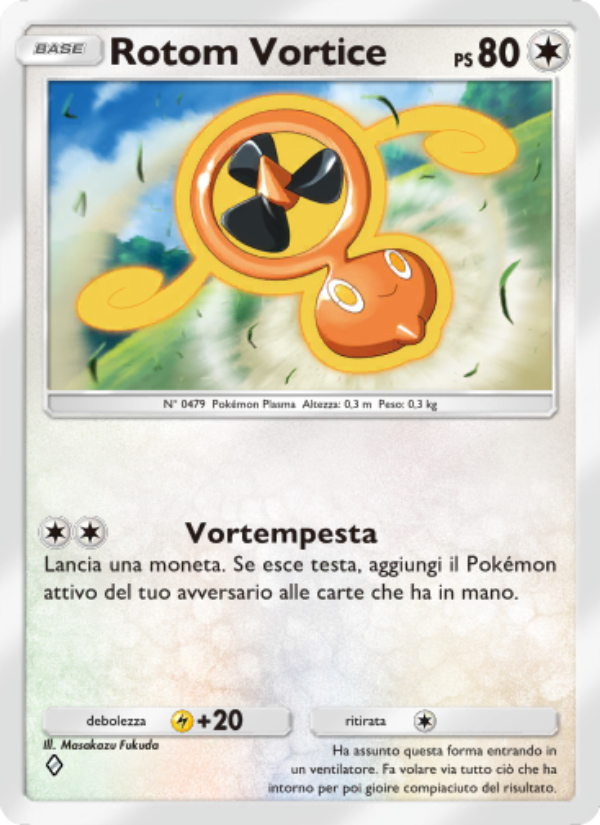 Rotom Vortice 142/207 — Space-Time Smackdown (Italian Pokémon TCG card)