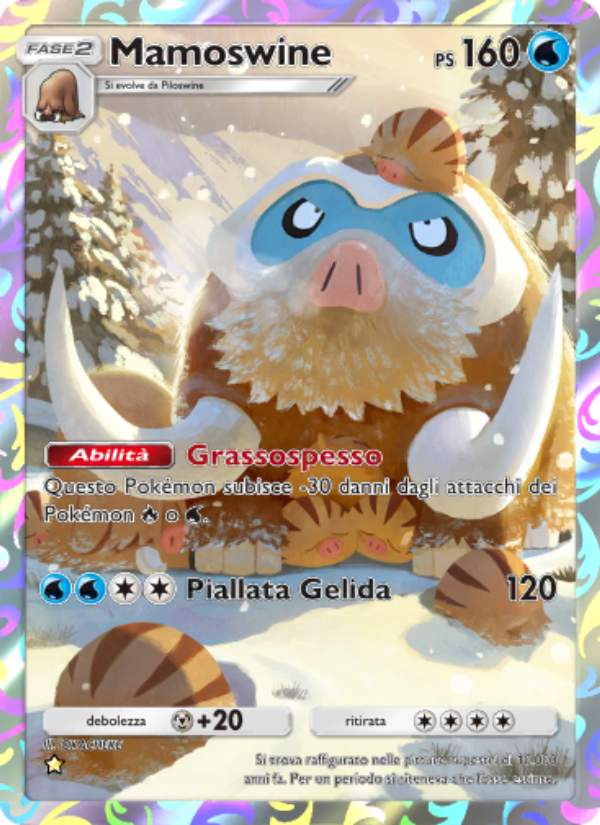 Mamoswine 160/207 — Space-Time Smackdown (Italian Pokémon TCG card)