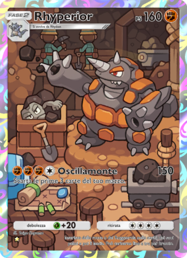 Rhyperior 169/207 — Space-Time Smackdown (Italian Pokémon TCG card)