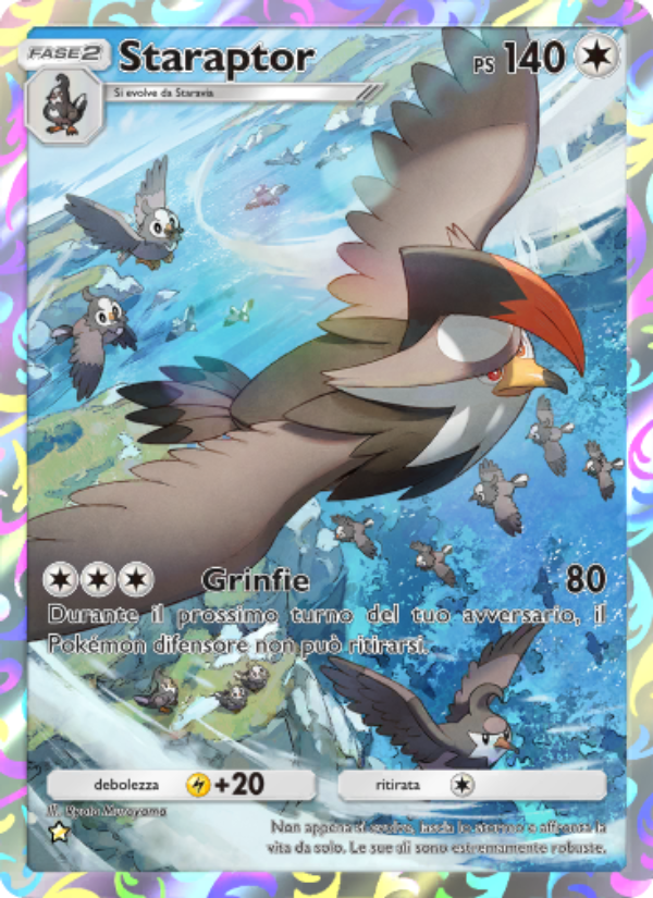 Staraptor 176/207 — Space-Time Smackdown (Italian Pokémon TCG card)